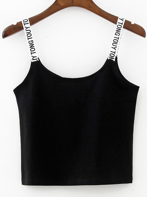 Shein Letter Print Crop Cami Top