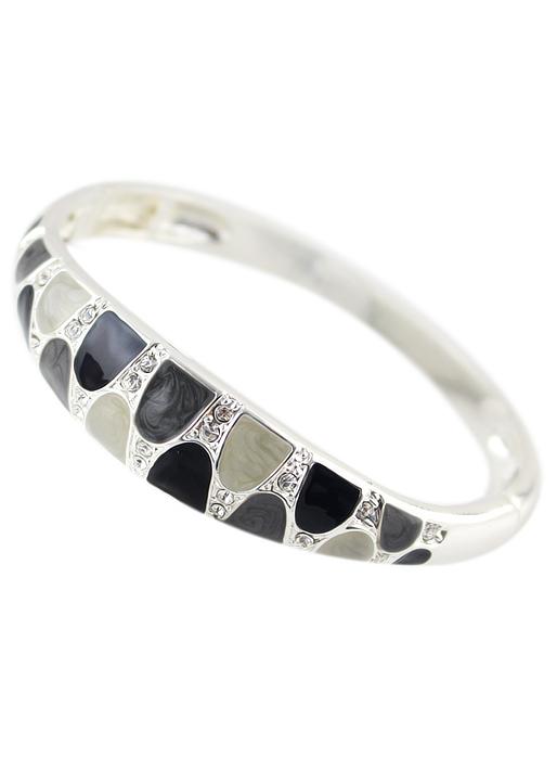 Shein Black With Diamond Bangle Bracelet