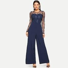 Shein Lace Insert Sweetheart Jumpsuit