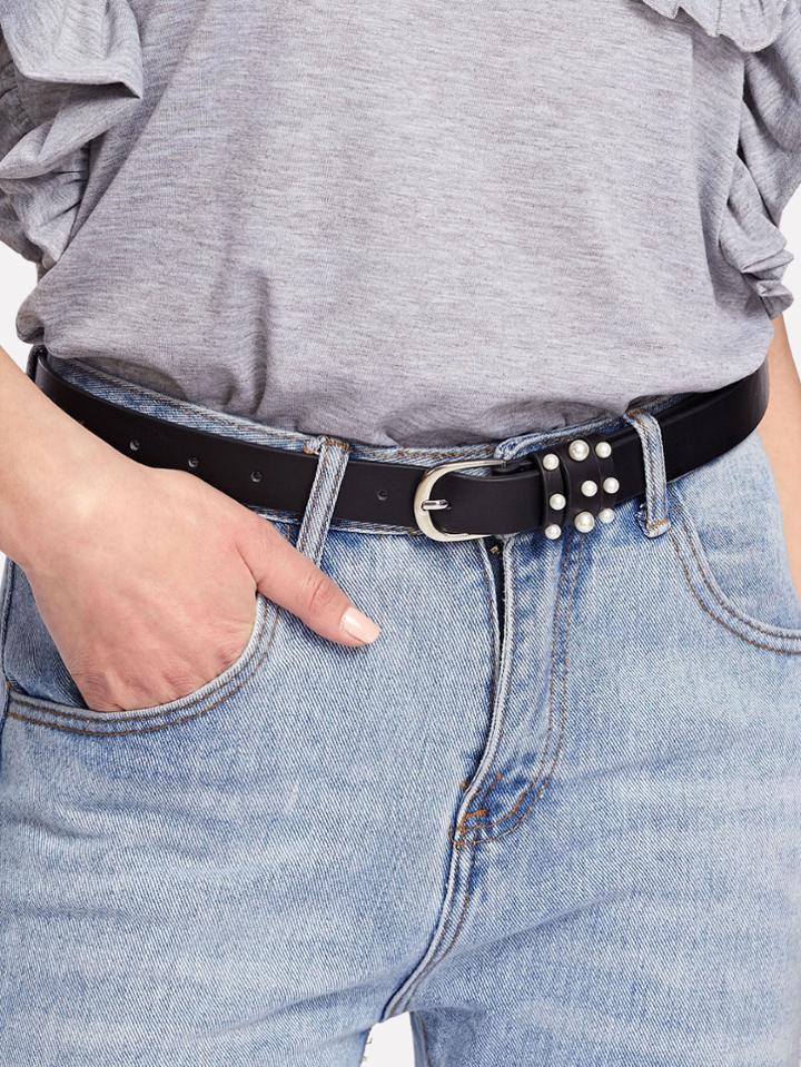 Shein Faux Pearl Detail Belt