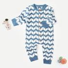 Shein Toddler Boys Chevron Stripe Knit Jumpsuit