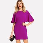 Shein V Cut Out Back Batwing Sleeve Dress