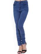 Shein Blue Slim Casual Denim Pant