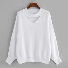 Shein Plus V Cut Front Solid Jumper