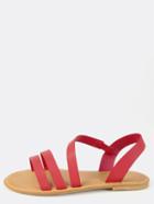Shein Open Toe Strappy Sandals Red