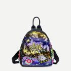 Shein Patched Detail Sequin Backpack