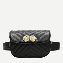 Shein Lion Detail Chevron Shoulder Bag