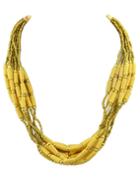 Shein Multilayers Yellow Small Beads Necklace