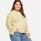 Shein Plus Cut Out Sleeve Round Neck Jumper
