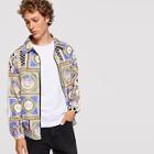 Shein Men Zip Up Patchwork Jacket