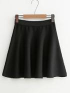 Shein Pleated Flare Knit Skirt
