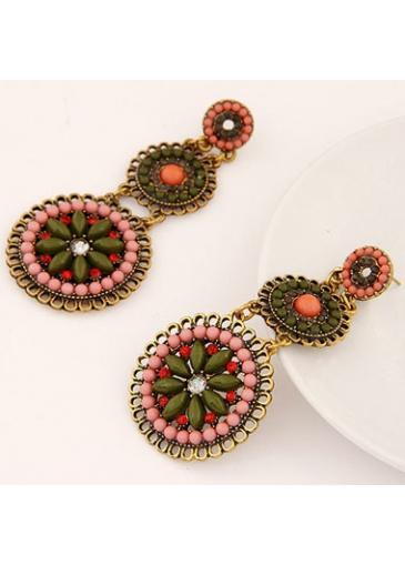 Rosewe Bohemian Style Round Shape Beaded Earrings