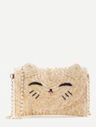 Shein Cat Shaped Straw Crossbody Bag