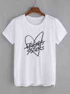 Shein Graphic Print High Low Tee