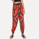Shein Tribal Print Wide Waist Pants