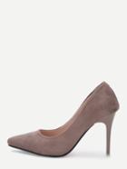 Shein Faux Khaki Suede Pointed Toe Pumps