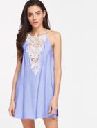Shein Crochet Lace Halter Dress