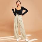 Shein O-ring Belted Striped Pants