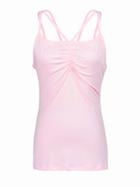 Shein Pink Shirred Strappy Cami Top