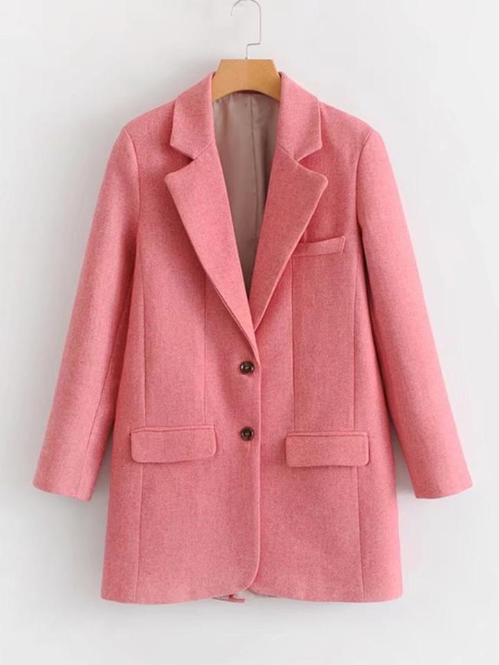 Shein Slit Back Longline Blazer