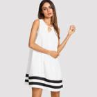 Shein Cut Out Front Contrast Tape Dress
