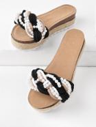 Shein Faux Pearl Decorated Flatform Slip On Sandals