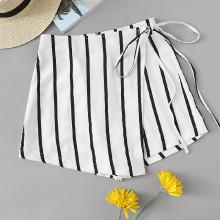 Shein Striped Knot Side Shorts