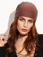 Shein Coffee Underscarf Tie Back Hijab Cap