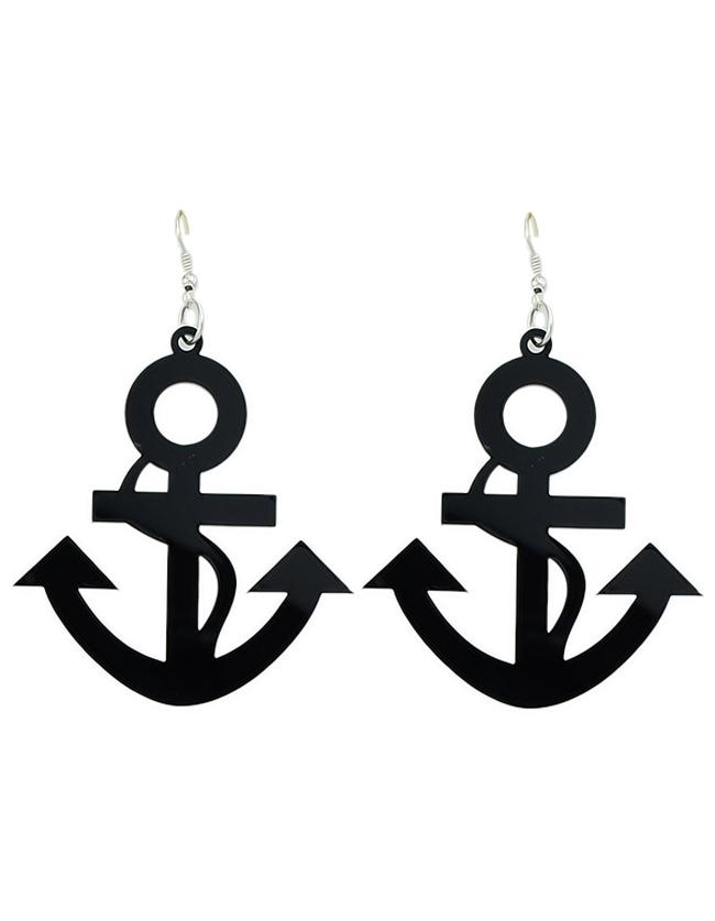 Shein 2015 New Fashion Arylic Anchor Shaped Women Big Earrings