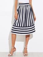 Shein Mixed Striped Volume Skirt