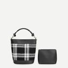 Shein Plaid Satchel Bag With Inner Pouch