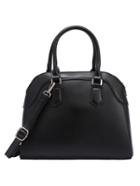 Shein Faux Leather Structured Handbag With Strap - Black
