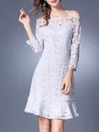Shein Off The Shoulder Crochet Lace Dress
