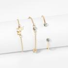 Shein Unicorn & Rhinestone Bracelet Set 3pcs