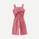 Shein Toddler Girls Bow Back Plaid Jumpsuit