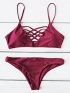 Shein Criss Cross Front Bikini Set