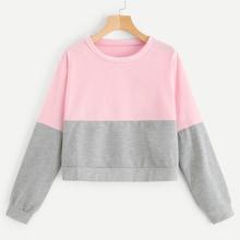 Shein Drop Shoulder Two Tone Sweatshirt