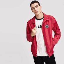 Shein Men Zip Up Patched Detail Windbreaker Jacket