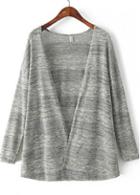 Rosewe Laconic Grey Long Sleeve Autumn Cardigans For Woman