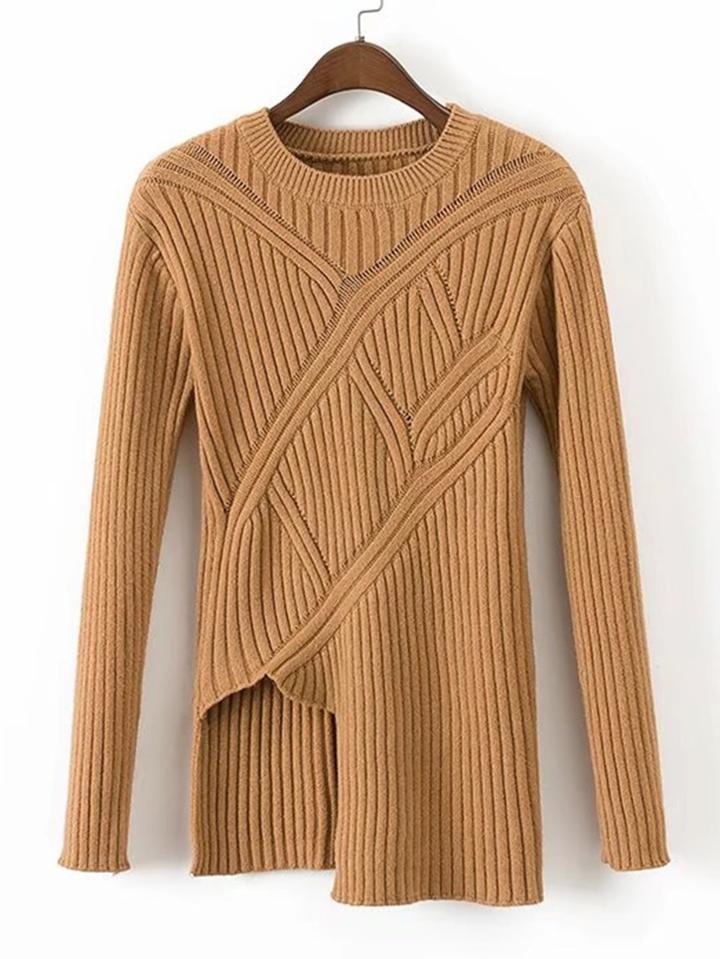 Shein Raw Cut Ribbed Jumper