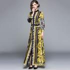 Shein Leopard Print Longline Shirt Dress
