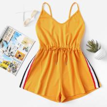 Shein Striped Tape Side Cami Romper