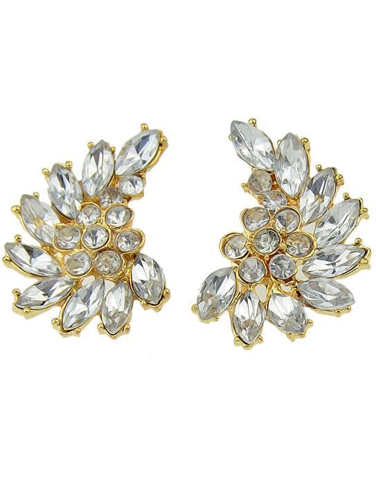 Shein White Gemstone Wing Earrings