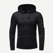 Shein Men Zipper Decorated Hooded Sweatshirt