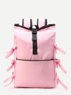 Shein Contrast Trim Bow Tie Travel Backpack