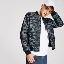 Shein Men Button Up Camo Print Jacket