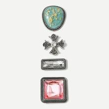 Shein Gemstone Brooch Set 4pcs