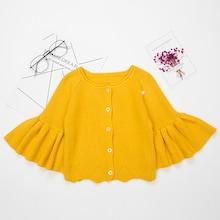 Shein Girls Flounce Sleeve Cardigan