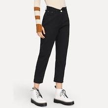 Shein Asymmetrical Waist Solid Pants