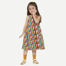 Shein Girls All Over Flowers Print Babydoll Dress